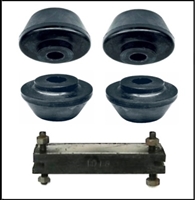 Front engine mount insulator, (2) rear upper insulators, (2) rear lower insulator