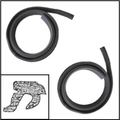 Sponge rubber RH and LH side window to roof-rail channels for all 1960-66 Imperial 2- and 4-door hardtops