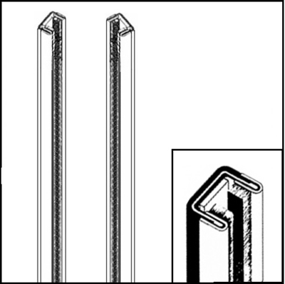 (2) PN 1561523 division bar door window runs for 1954-60 Dodge Trucks & 1954-66 Town Wagon - Town Panel