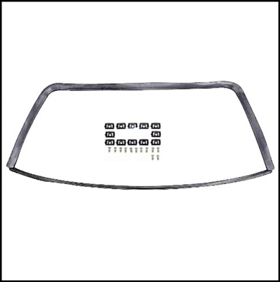 PN 2965866 - 3500481 rear window gasket with trim clips & self-sealing screws for 1970-76 Plymouth Duster & 1971-76 Dodge Demon - Sport