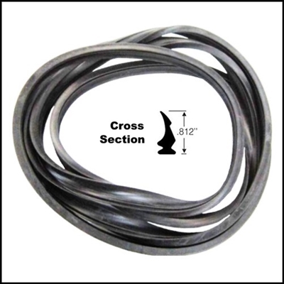 PN 739704 swing-out windshield weatherstrip for 1937 Plymouth - Dodge - DeSoto - Chrysler passenger cars