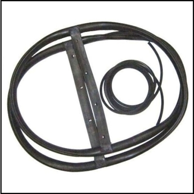 PN 1333681 rear window gasket w/lock strip for 1950 Chrysler New Yorker - Royal - Windsor 4-door sedan