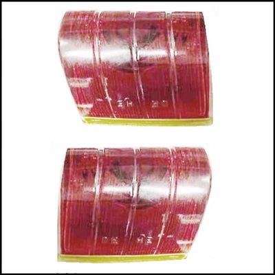 Pair of NOS PN 973242 - 973243 tail lamp lenses for 1942 DeSoto D10