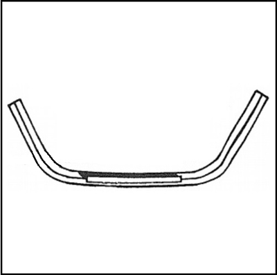 PN 1651031 Fuel filler door rubber bumper strip for 1956 DeSoto Adventurer - FireDome - FireFlite & Chrysler New Yorker - Windsor - 300B