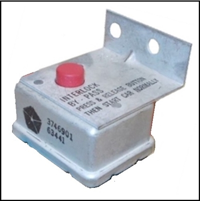 NOS PN 3746723 - 3746901 front seat belt interlock override switch for 1974 Plymouth RoadRunner - Satellite and 1974 Dodge Charger - Charger