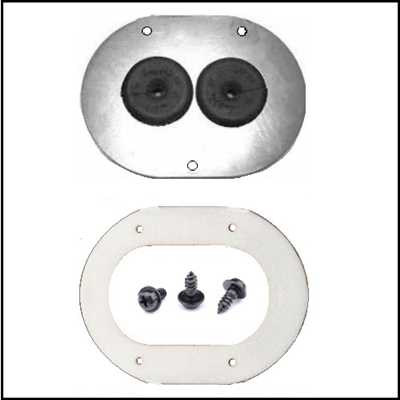 New trunk floor fuel vapor line grommet plate for all 1970-74 Plymouth and Dodge E-Body