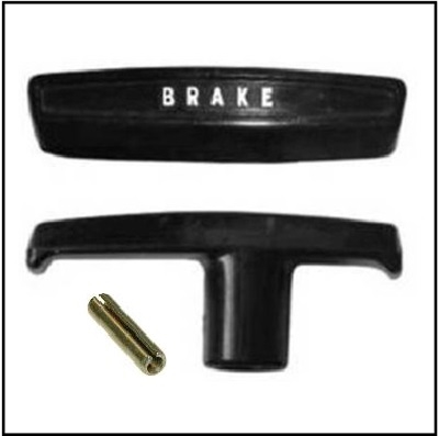 PN 2823549 parking brake release handle for 1967-76 Plymouth Duster - Scamp - Valiant; 1967-69 Barracuda and 1967-76 Dodge Dart - Demon - Sport