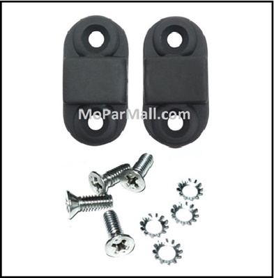 Pair of PN 2520692 - 2520693 door alignment wedges with screws for 1963-66 Plymouth Valiant; 1967-69 Barracuda & 1963-69 Dodge Dart convertibles