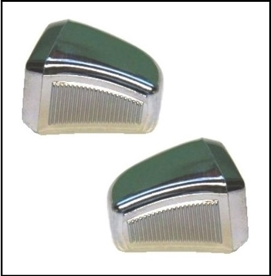 Set of (2) seat backrest chrome release knobs for 1972-74 Plymouth Duster - RoadRunner - Satellite - Scamp - Sport - Valiant and 1972-74 Dodge Charger - Dart  Dart - Demon