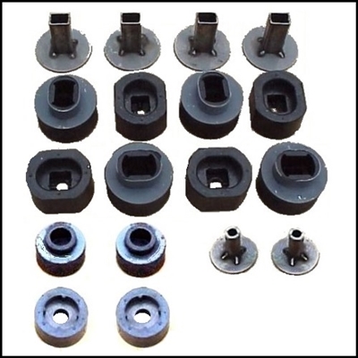 18-piece body to subframe/crossmember set for all 1973-74 Plymouth RoadRunner - Satellite and Dodge Charger - Coronet