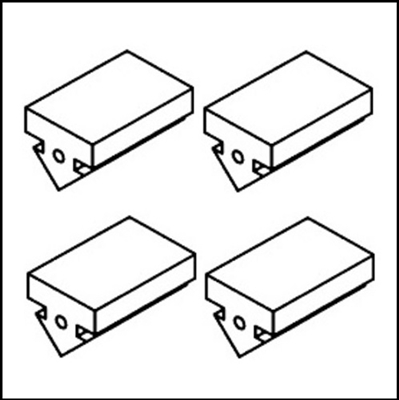 Set of (4) PN 2220269 hood snubbers for 1961-71 Dodge D/W-Series trucks