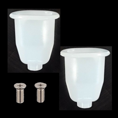 Set of (2) convertible top locating pin anti-rattle busings for 1963-69 A-Body; 1964-70 B-Body; 1965-68 C-Body and 1967-68 Imperial