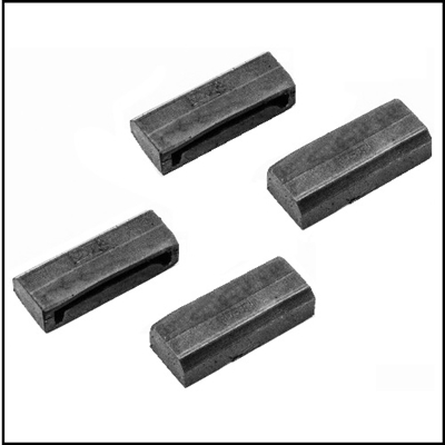 (4) PN 8440830 door window glass up-stop bumpers for 1970-74 Plymouth Barracuda - 'Cuda - Duster - Fury - GTX - RoadRunner - Satellite - Scamp; 1970-74 Dodge Challenger - Charger - Coronet - Dart - Demon - Monaco - Sport; 1970-74 Chrysler and 1970-74 Impe