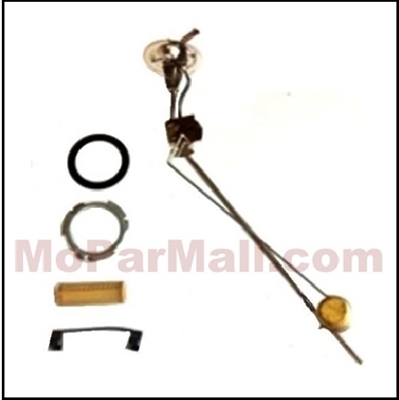 Fuel gauge sender package for 1961-71 Dodge conventional cab trucks with fuel tank located behind seat