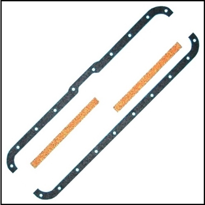 4-piece oil sump gasket set for 1933-59 Plymouth and1934-59 Dodge with 201 - 218 - 230 CID L-6