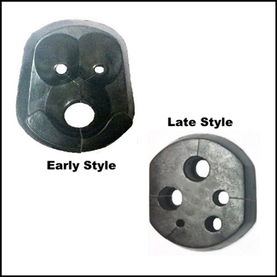 PN 1770667 - 1819372 molded rubber main electrical loom grommet for the firewall of all 1957-59 Chrysler Corp. passenger cars