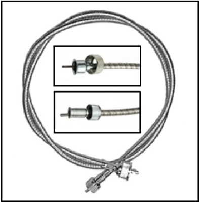 Metal speedometer cable and housing assembly for 1935-40 1/2 - 3/4 ton Dodge - Fargo - Plymouth trucks