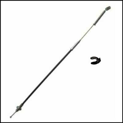 PN 3418846 accelerator cable with clip for 1969-70 Plymouth GTX - RoadRunner with 440 Six-Barrel and 1969-70 Dodge Charger with 440 Six-Pack