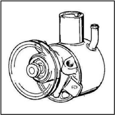 Power steering pump for all 1961 Dodge Polara; all 1961 DeSoto; all 1962-64 Dodge 880; all 1961-64 Chrysler and all 1961-64 Imperial