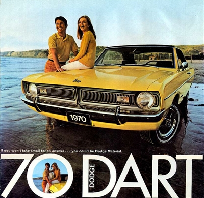 12-page showroom sales catalog for all 1970 Dodge Dart