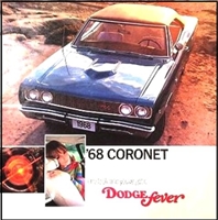 12-page showroom sales catalog for all 1968 Dodge Coronet - Coronet 440 - Coronet 500 - Coronet R/T - SuperBee