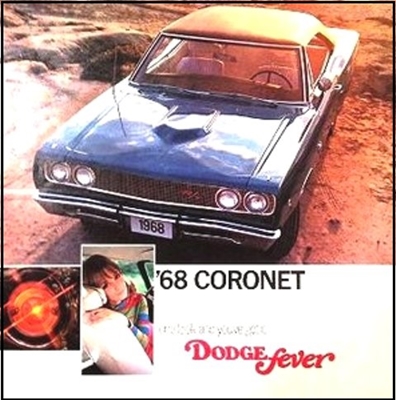 12-page showroom sales catalog for all 1968 Dodge Coronet - Coronet 440 - Coronet 500 - Coronet R/T - SuperBee