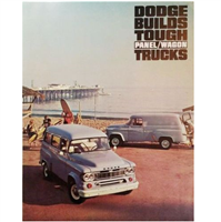 4-page color showroom sales catalog for 1965 Dodge Town Wagon & Town Panel
