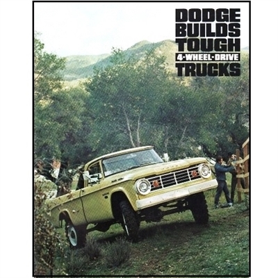 8-page color showroom sales catalog for 1966 Dodge 4-wheel drive trucks