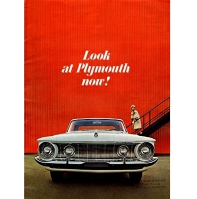 14"x 10" 16 page-color showroom sales catalog for all 1962 Plymouth Belvedere - Fury - Savoy - Sport Fury - Suburban