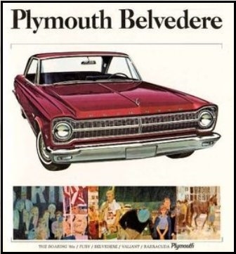 10.5"x 11" 20-page showroom sales catalog for all 1965 Plymouth Belvedere I - Belvedere II - Satellite