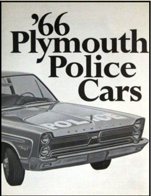 Original Sales Brochure For 1966 Plymouth Police Cars