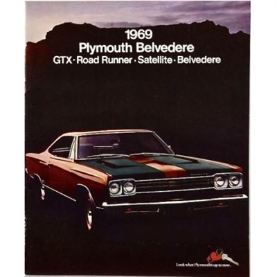32-page showroom sales brochure for all 1969 Plymouth Belvedere - GTX - RoadRunner - Satellite