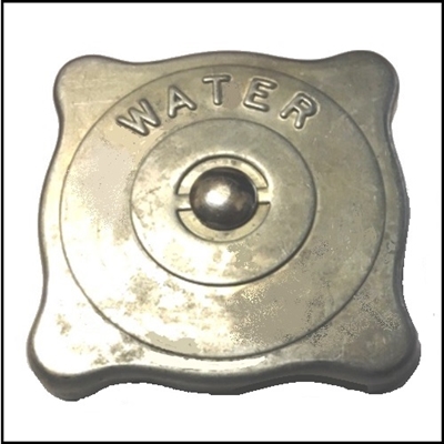 NOS un-pressurized radiator cap for 1935-38 Plymouth cars and trucks; 1935-38 Dodge cars and trucks; 1935-38 DeSoto and 1935-38 Chrysler 6-cylinder