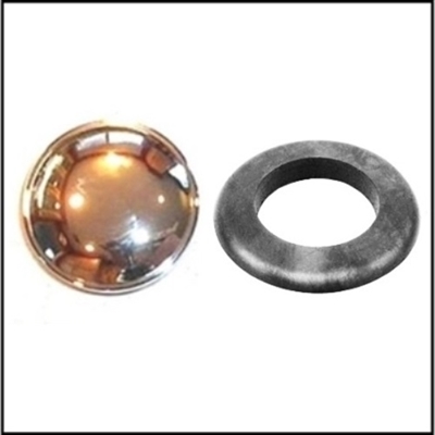 PN 1506670 gas cap & 1135063 fill neck grommet for 1951-71 Dodge 1 ton (flat fender) Power Wagons