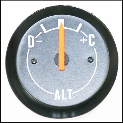 PN 2984121 amp meter for 1970-74 Plymouth Barracuda and 1971-74 Dodge Challenger without Rallye dash