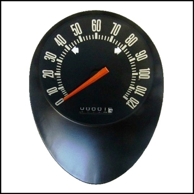 PN 2984 966 120 MPH speedometer for 1970-74  E-Body without Rallye dash