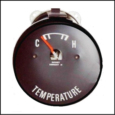 NOS PN 2985217 coolant temperature gauge for 1971-74 Plymouth GTX - RoadRunner - Satellite and Dodge Charger - SuperBee with Rallye instrument cluster without clock or tach