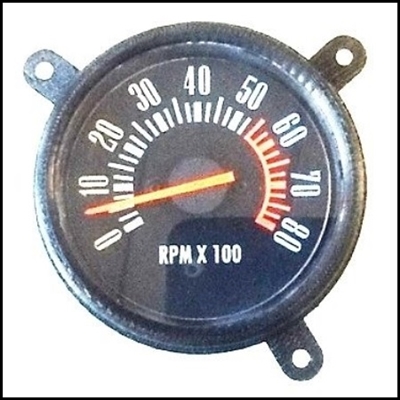 Single-unit tachometer for the console of 1964-65 Plymouth Satelite - Sport Fury; 1964-65 Dodge Coronet 500 - Monaco - Polara 500 and 1965 Chrysler 300
