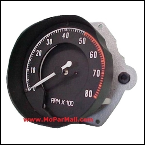 Exact-replacement tachometer for 1968-70 Plymouth GTX - RoadRunner and  Dodge Charger - Coronet - SuperBird with Rallye