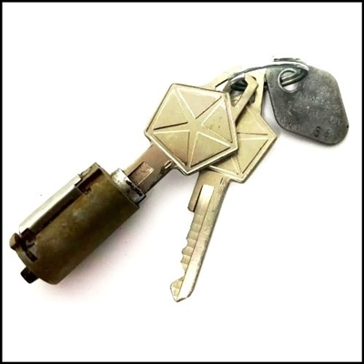 PN 830045 - 1193360 - 2510742 ignition switch tumbler w/keys 1954-64 Dodge Trucks with Hurd switch