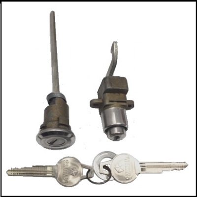 NOS keyed-alike glove box and deck lid locks for 1960-61 DeSoto Adventurer - FireDome - FireFlite and Chrysler New Yorker - Newport - Saratoga - Windsor - 300