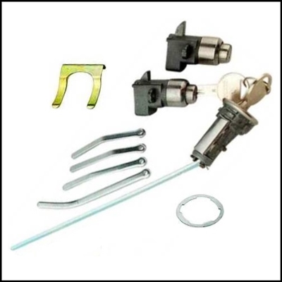 Keyed-alike set of deck lid, glove box and console lock cylinders for all 1966-69 Plymouth GTX - RoadRunner - Satellite and all 1966-69 Dodge Charger - Coronet - SuperBee