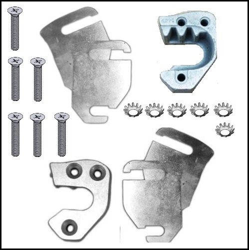PN 2486178 - 2486179 RH and LH door latch strikers with shims for