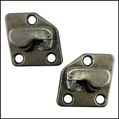 PN 1243320 - 1243321 RH & LH door latch striker plates for 1949-54 Plymouth - Dodge - DeSoto - Chrysler