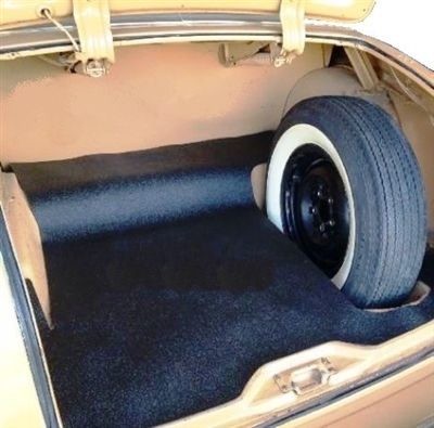 Exact-fit heavy rubber trunk mat for 1949-50 Dodge D-30 & D-34