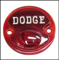 New glass tail light lens with DODGE script for 1948-53 pick-ups, expresses and panels