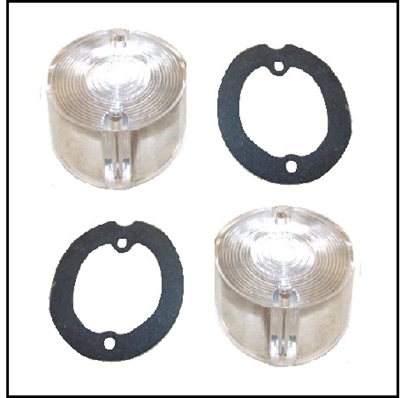 NOS front parking/turn signal lamp lenses with gaskets for all 1961-62 Dodge Lancer
