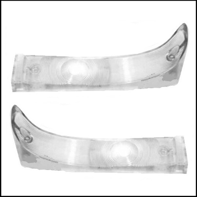 NOS PN 2606602 - 2606603 RH & LH parking/turn signal lamp lenses for 1967 Chrysler Newport - 300
