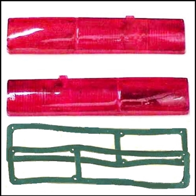 RH and LH tail/stop/turn signal lamp lenses for 1963 Plymouth Valiant V100 - V200 - Signet