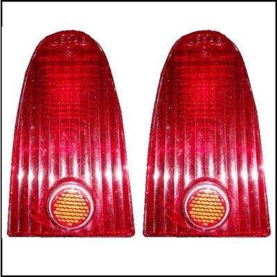 NOS PN 1473504 tail/stop/turn signal lamp lenses for 1952 Desoto S15 and S17